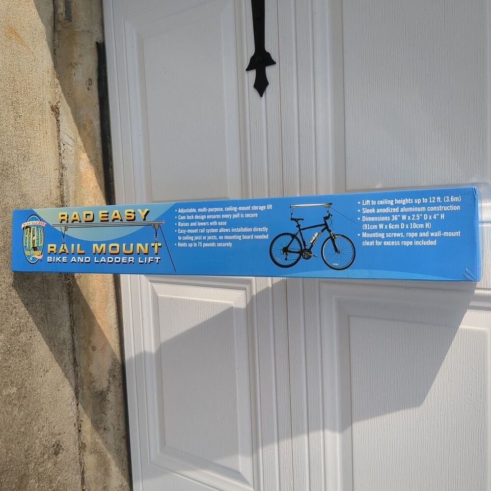 RAD Cycle Products Rail Mount Bike and Ladder Lift for Your Garage or Workshop H